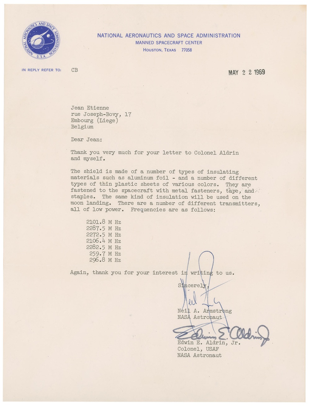 Lot #478 Neil Armstrong and Buzz Aldrin