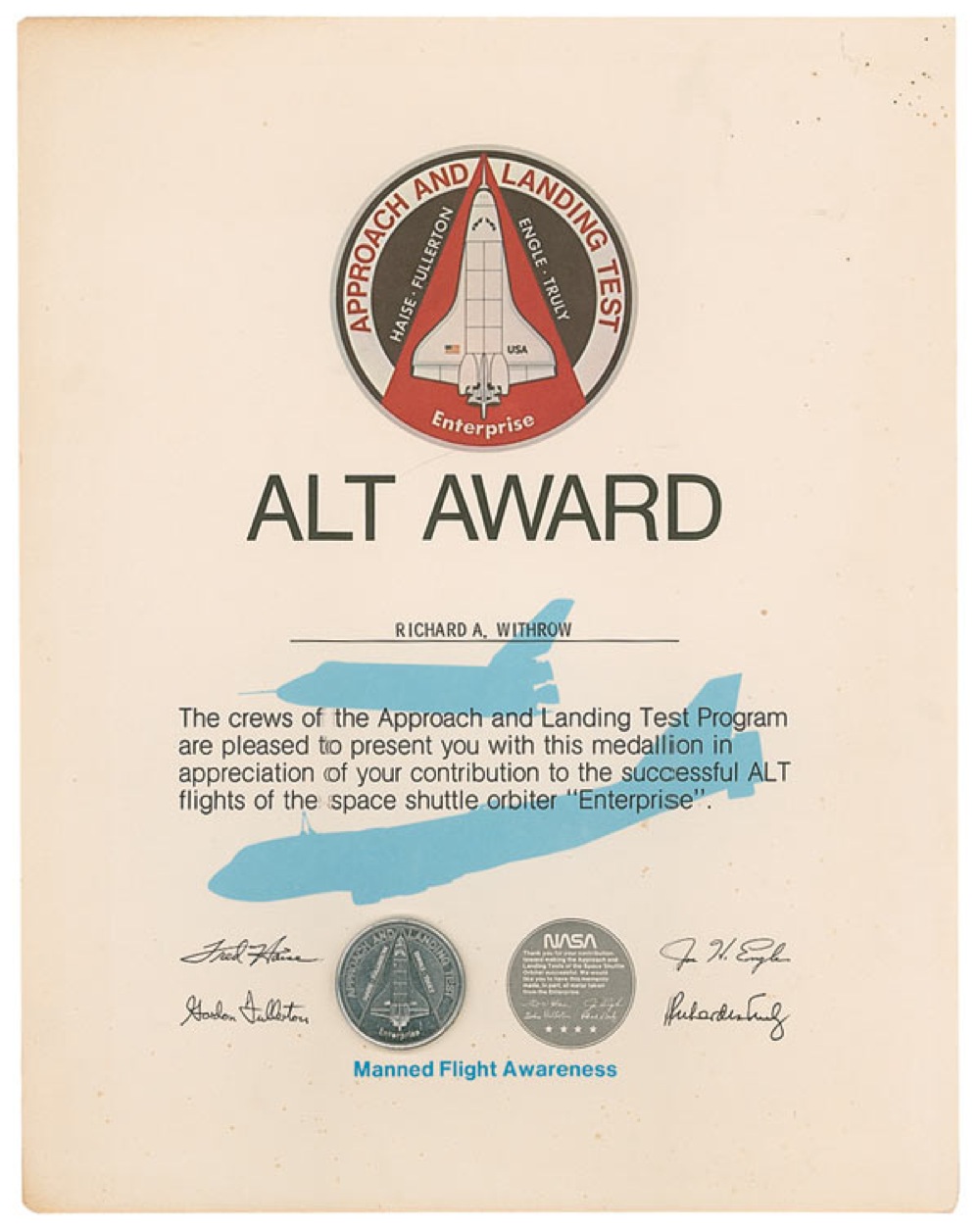 Lot #730 ALT Award