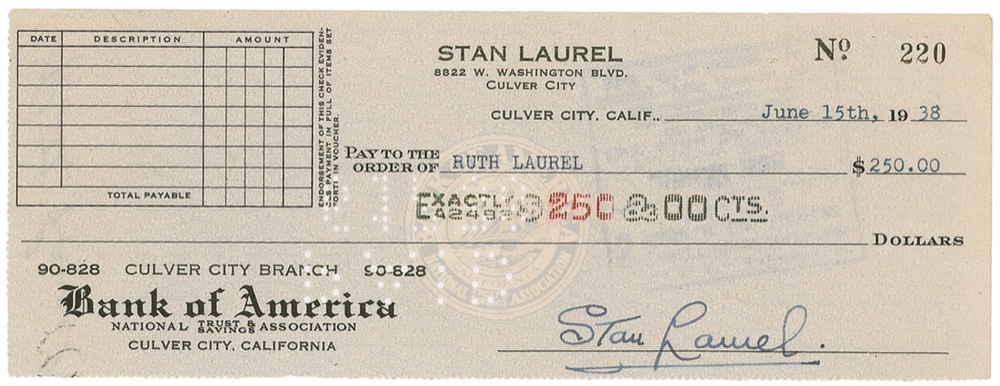 Lot #1211 Stan Laurel