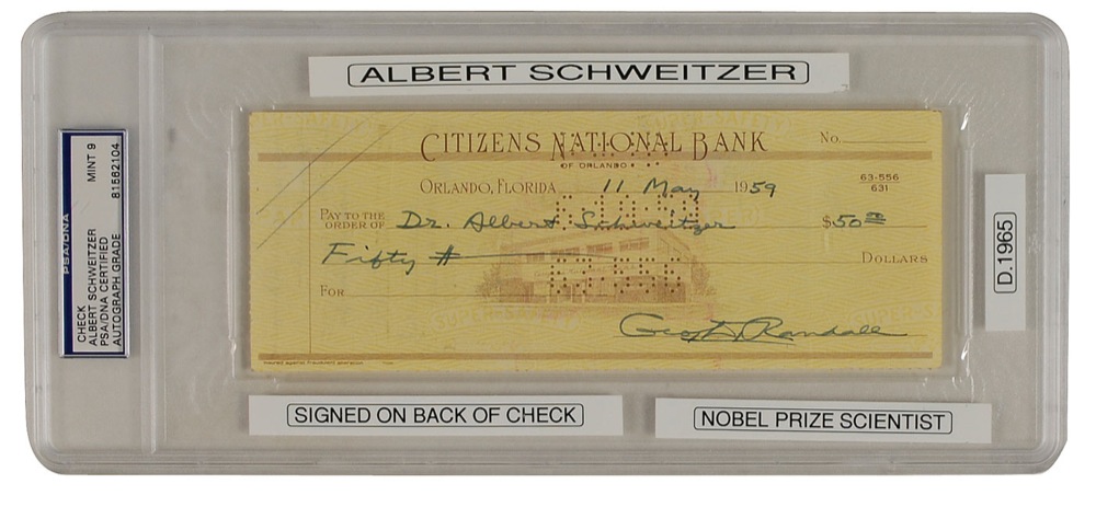 Lot #316 Albert Schweitzer