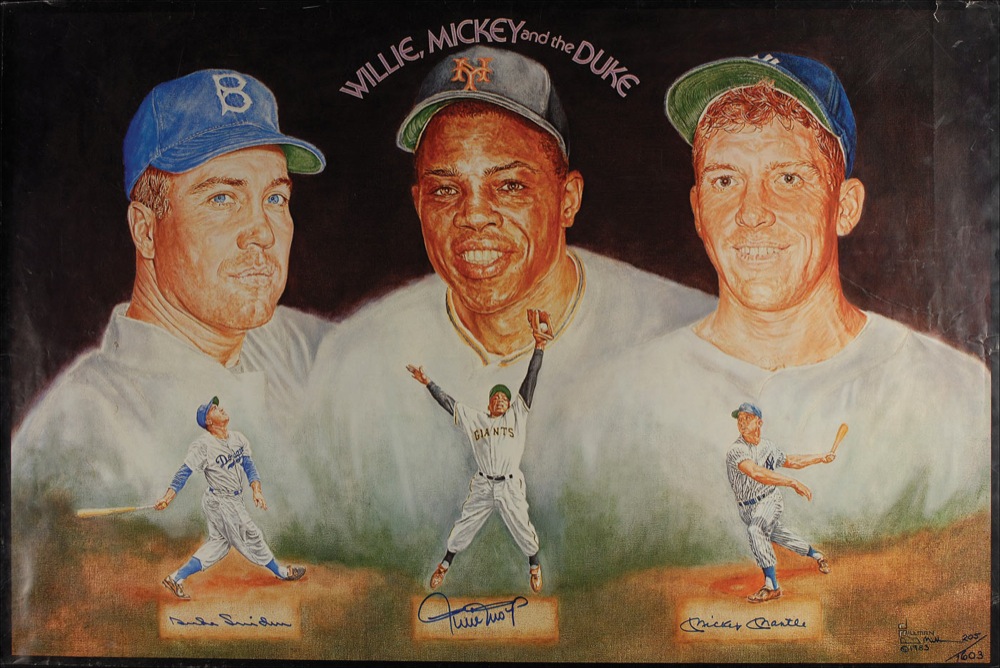 Lot #1522 Mickey Mantle, Willie Mays, and Duke