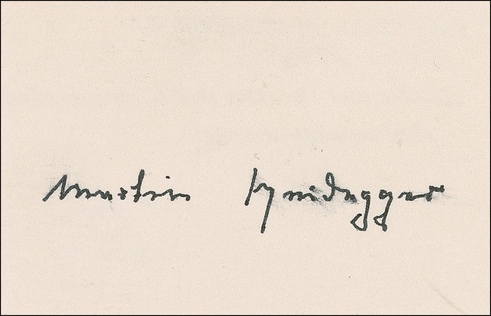 Lot #252 Martin Heidegger