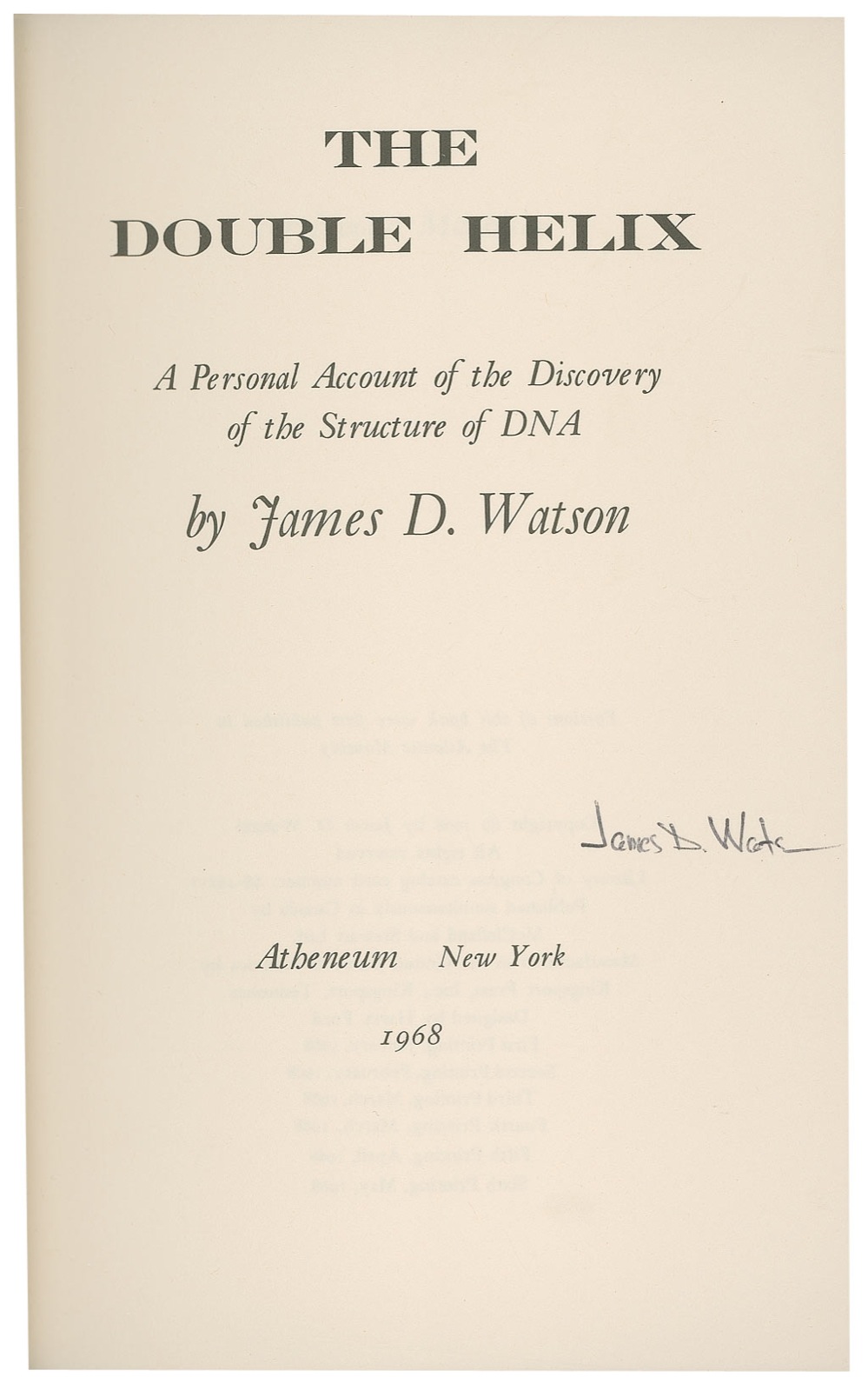 Lot #241 DNA: James D. Watson