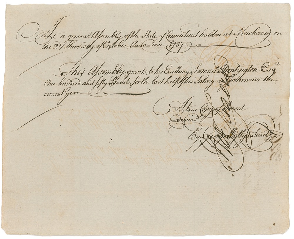 Lot #210 Declaration of Independence: Samuel