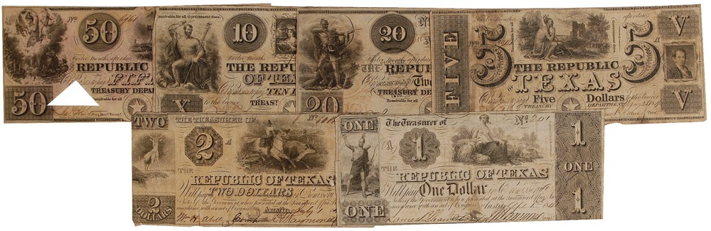 Lot #137 Texas Currency