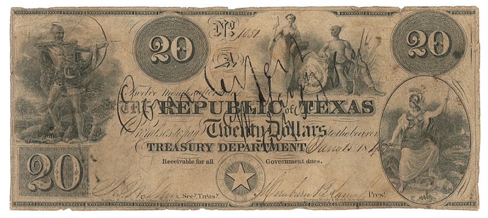 Lot #139 Texas Currency
