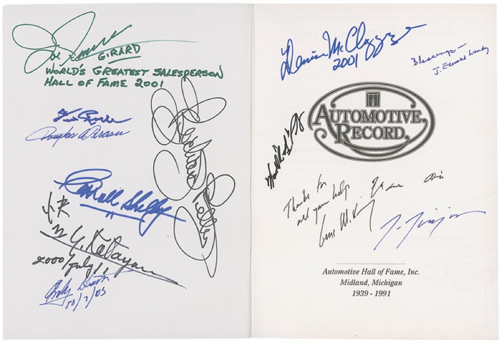 Lot #161 Automotive Hall of Fame