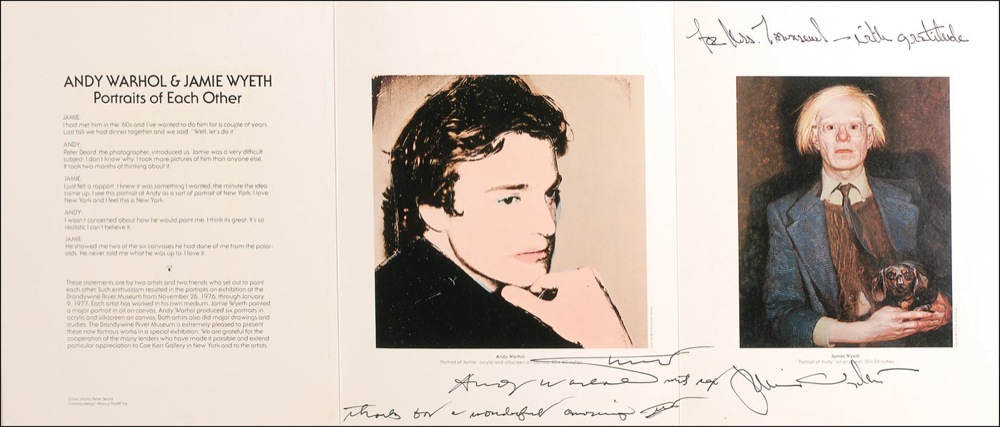 Lot #637 Andy Warhol and Jamie Wyeth
