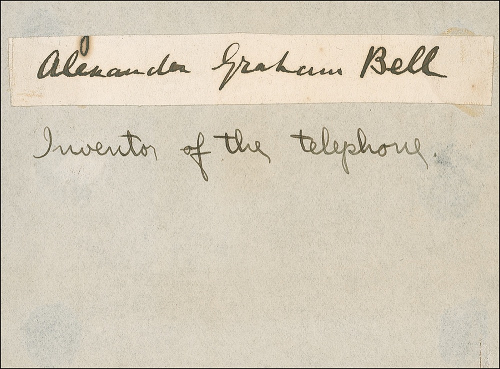 Lot #167 Alexander Graham Bell
