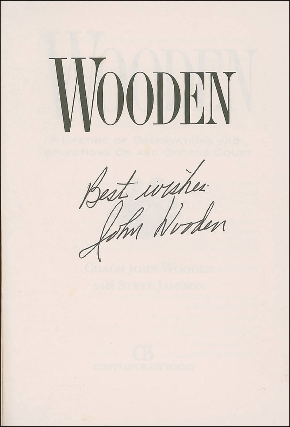 Lot #1597 John Wooden