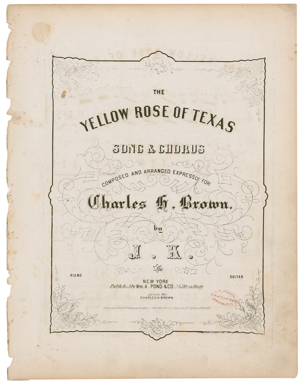 Lot #213 The Yellow Rose of Texas