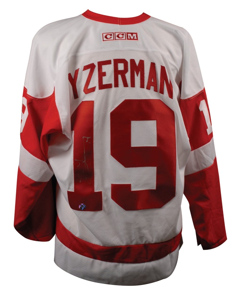 STEVE YZERMAN Signed White Detroit Red Wings Jersey - NHL Auctions