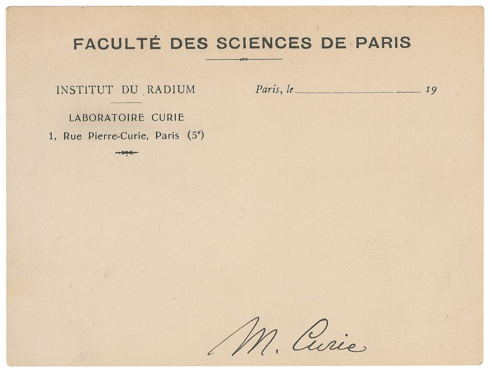 Lot #210 Marie Curie
