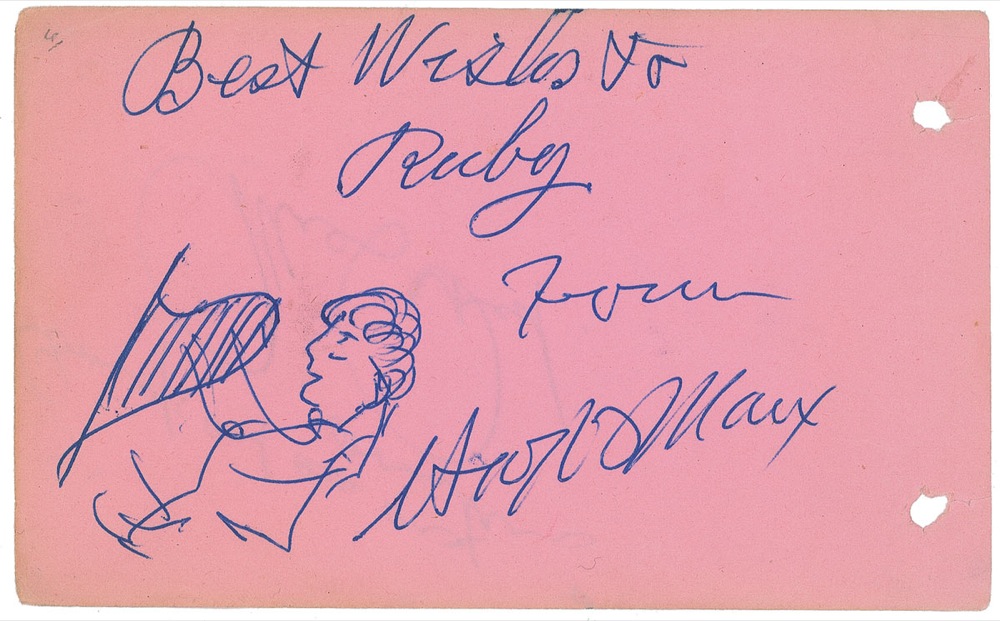 Lot #1304 Harpo Marx and Mae West