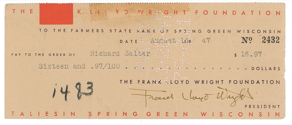 Lot #750 Frank Lloyd Wright