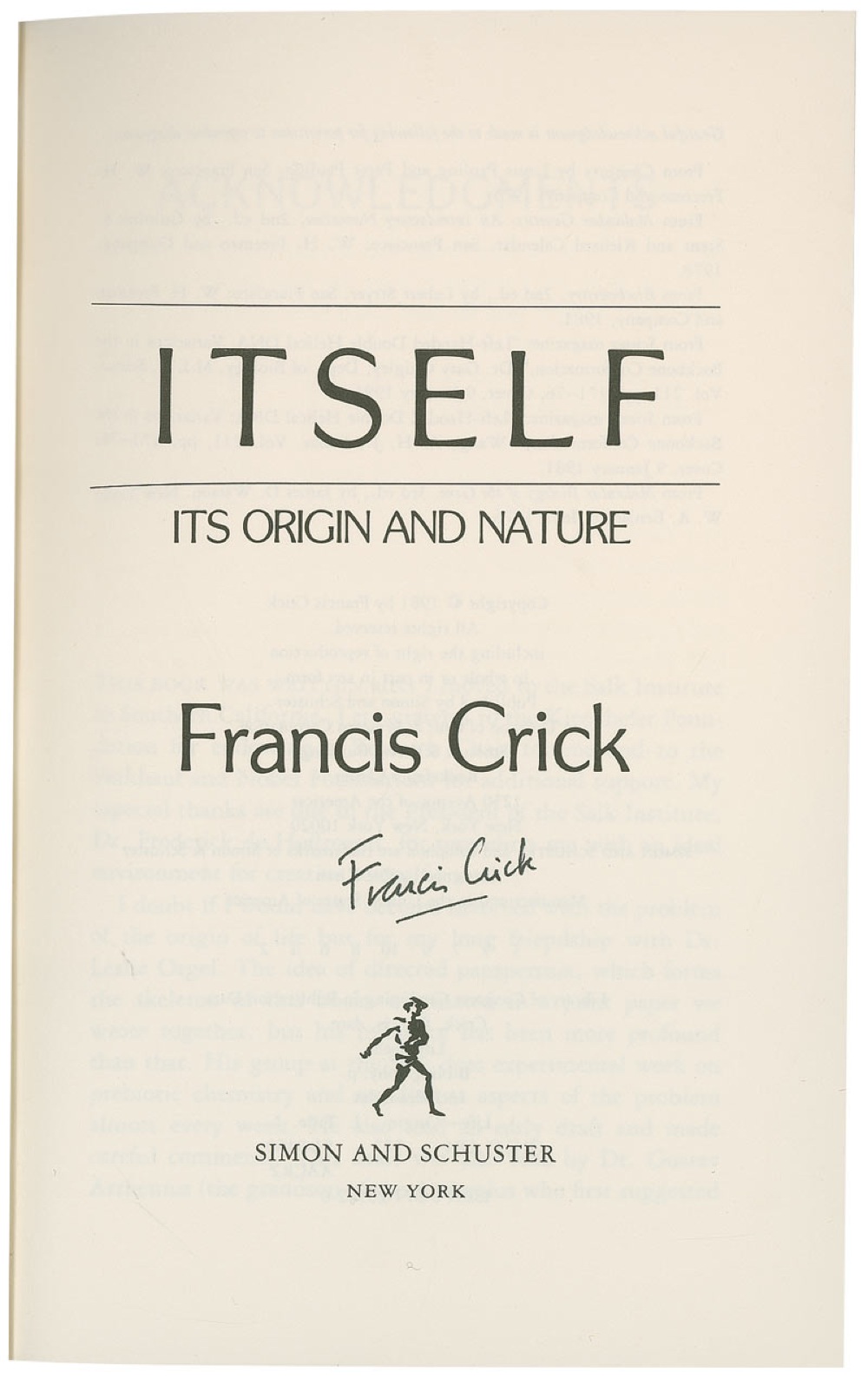 Lot #240 DNA: Francis Crick