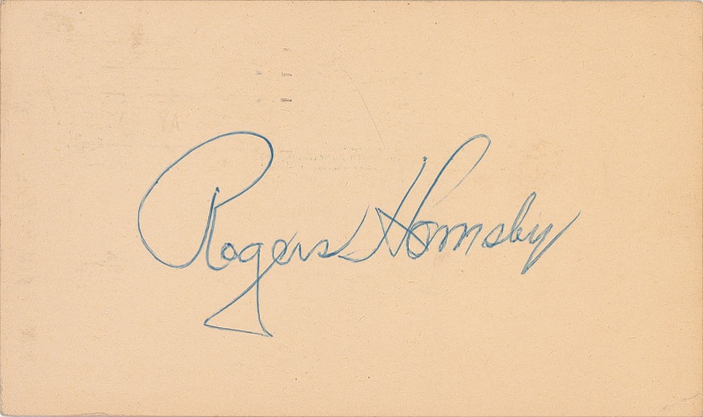 Lot #1504 Rogers Hornsby