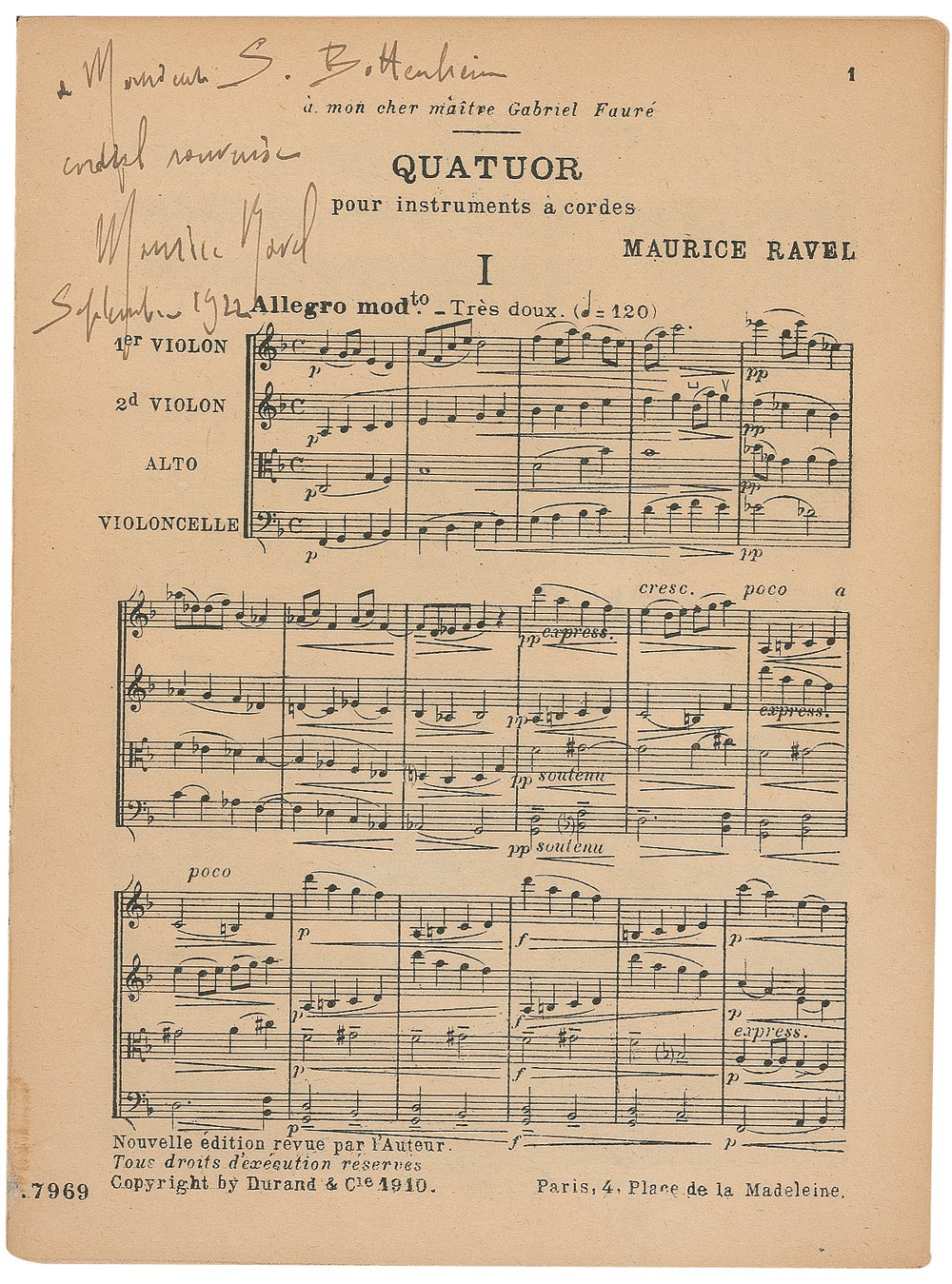 Lot #842 Maurice Ravel
