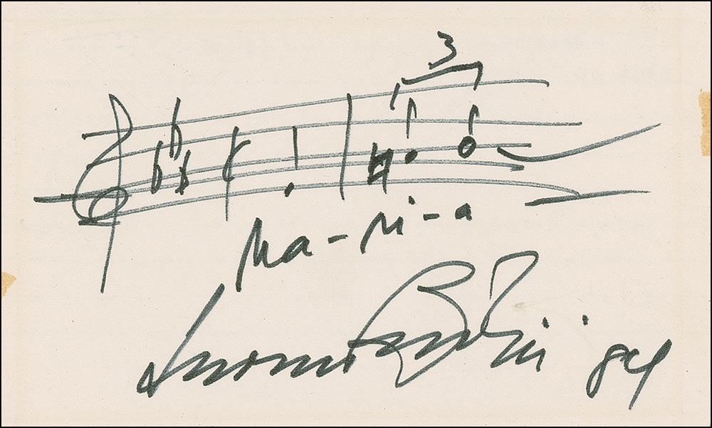 Lot #883 Leonard Bernstein