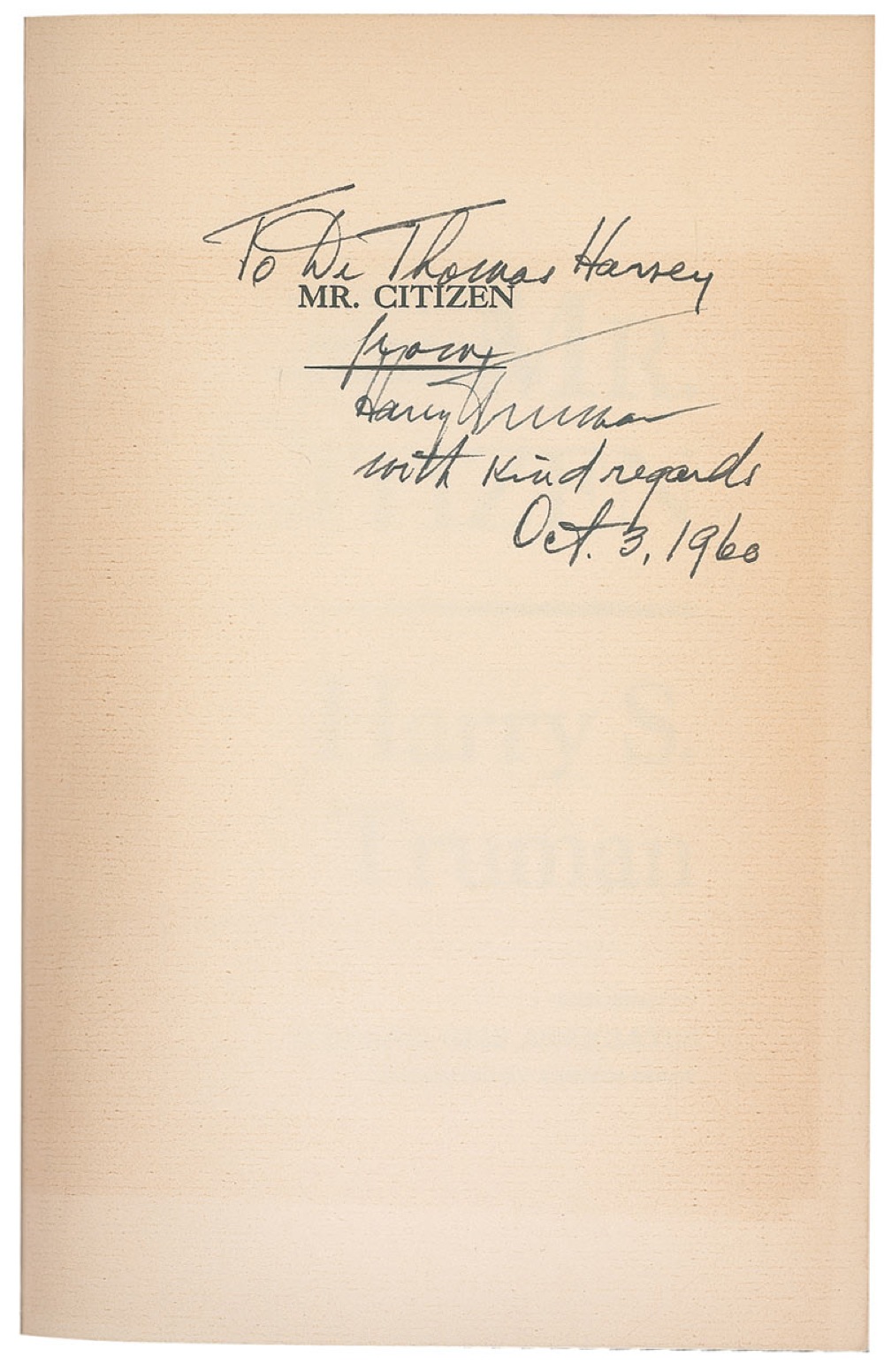 Lot #156 Harry S. Truman