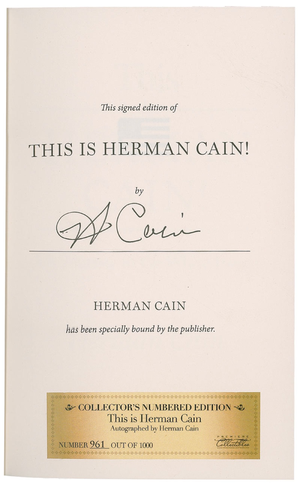 Lot #173 Herman Cain