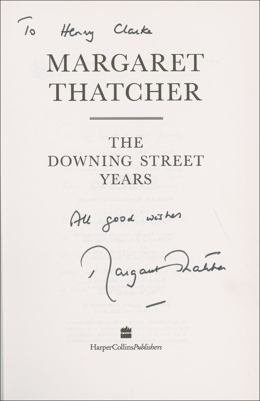 Lot #325 Margaret Thatcher