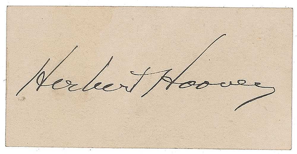 Lot #1654 Herbert Hoover