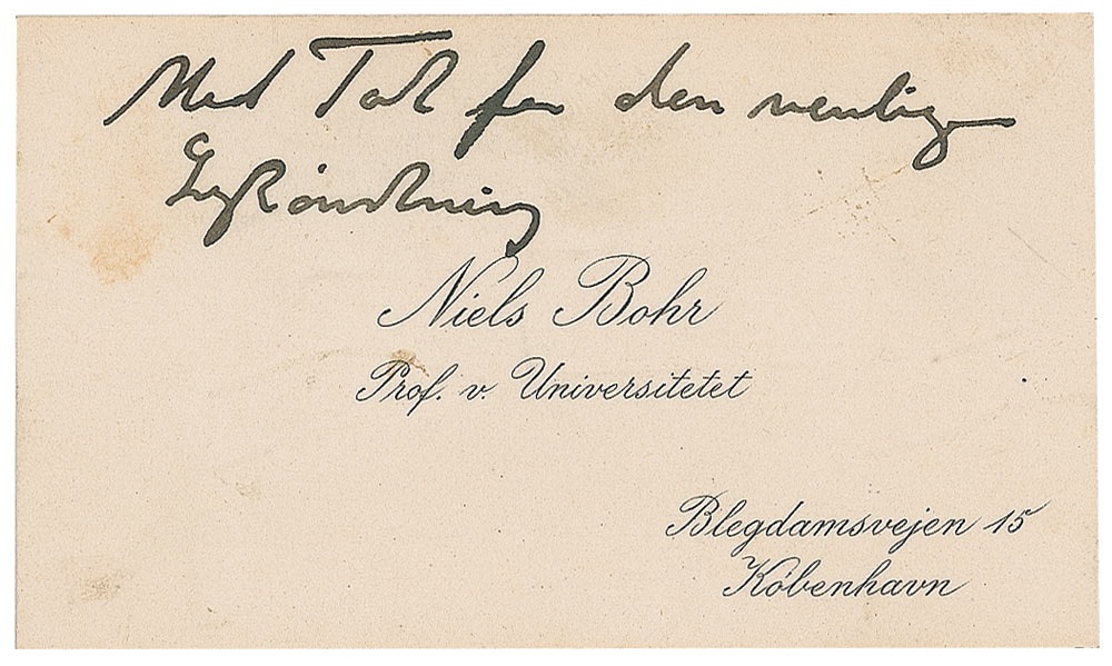 Lot #140 Niels Bohr