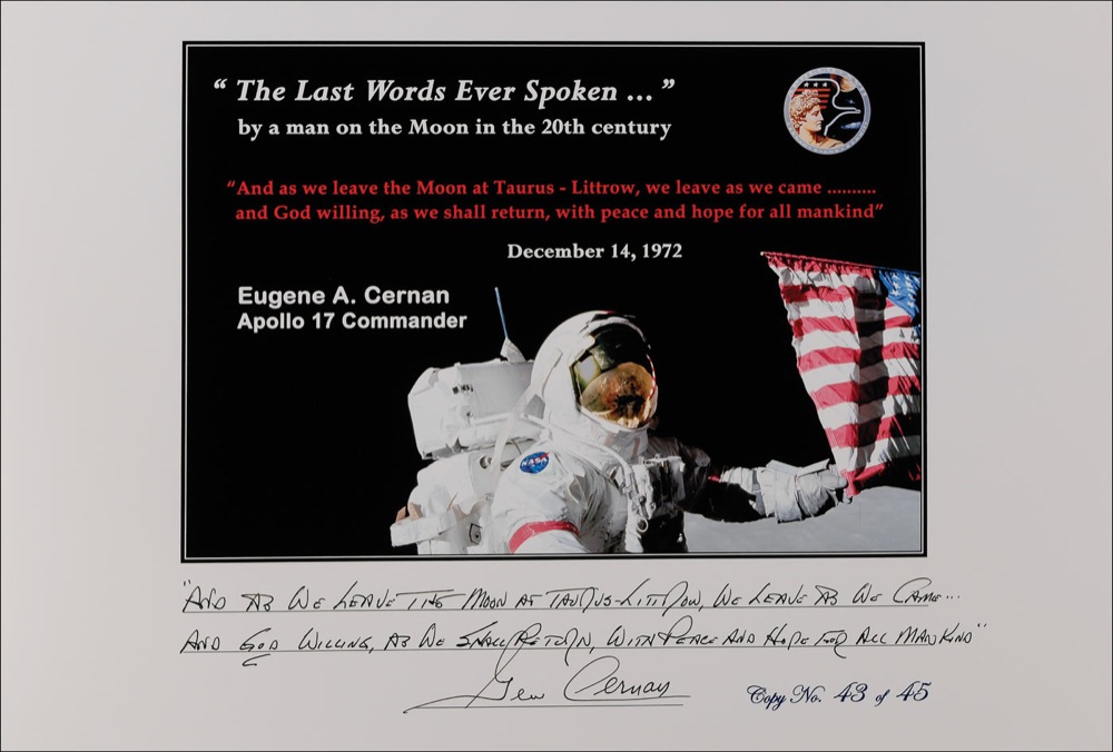 Lot #441 Apollo 17: Gene Cernan