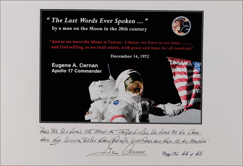 Lot #415 Apollo 17: Gene Cernan