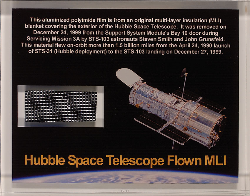 Lot #627 Flown Hubble Space Telescope MLI Blanket