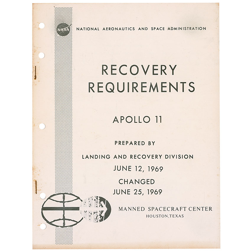 Lot #330 Apollo 11 Recovery Manual