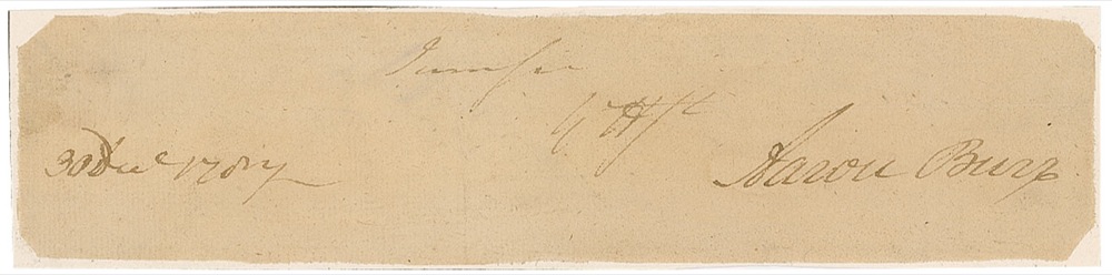 Lot #1683 Aaron Burr