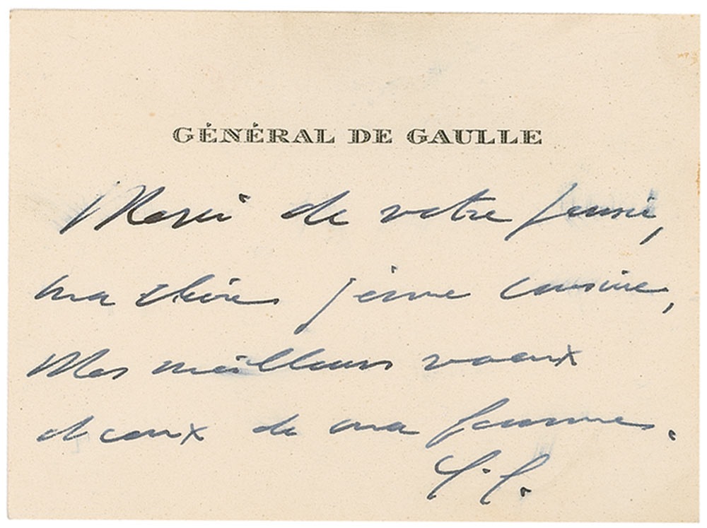 Lot #179 Charles de Gaulle