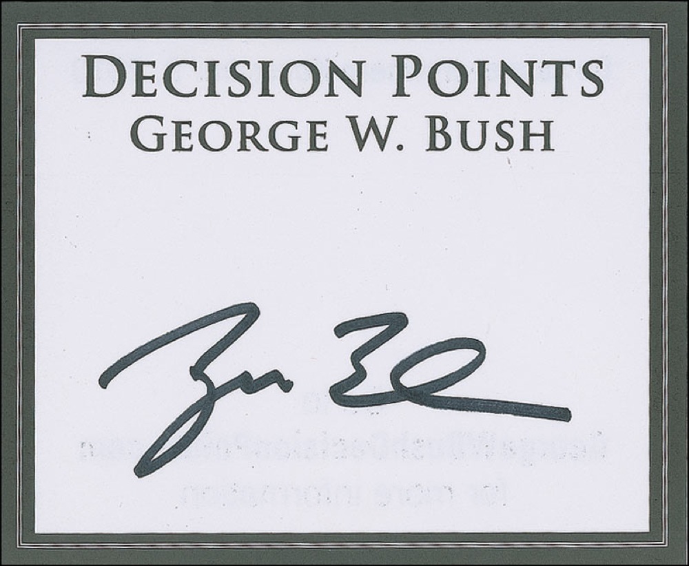 Lot #9 George W. and Laura Bush