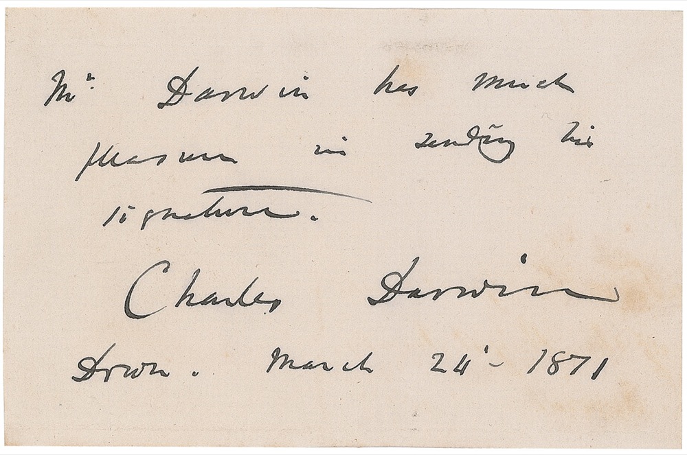 Lot #174 Charles Darwin