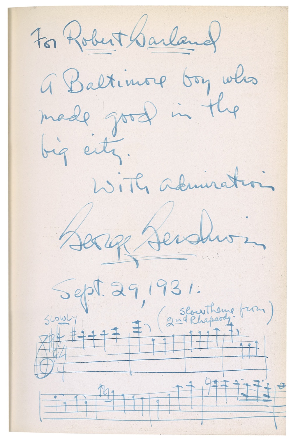 Lot #837 George Gershwin