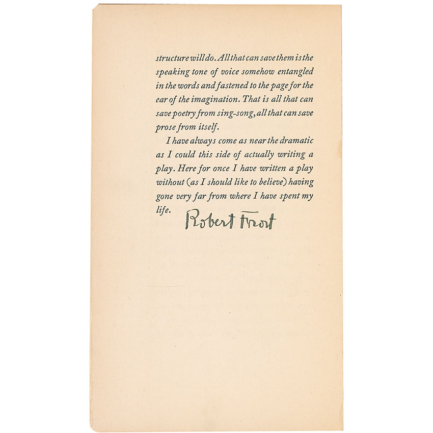Lot #612 Robert Frost