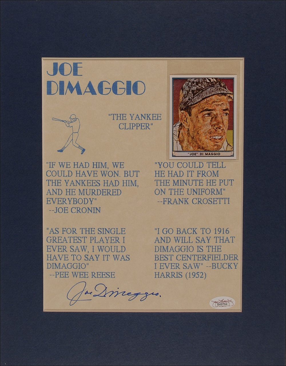 Lot #1397 Joe DiMaggio