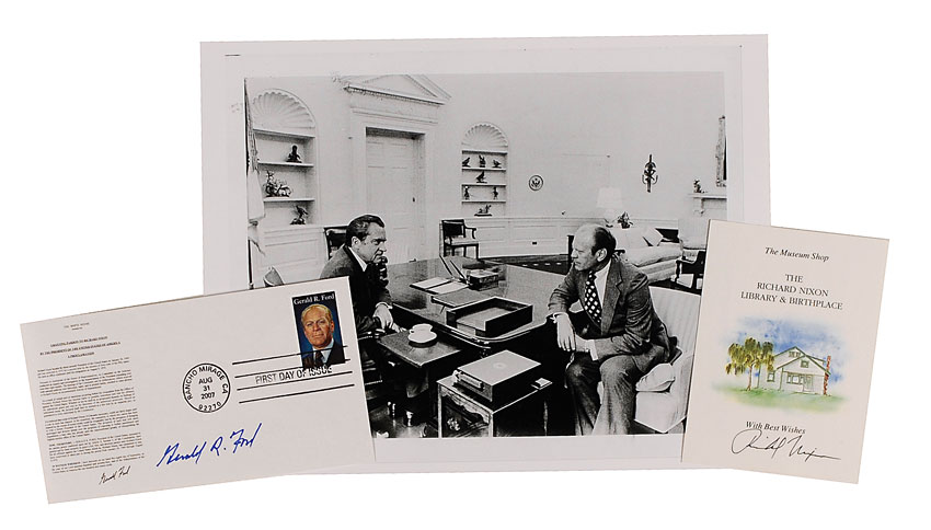 Lot #98 Richard Nixon and Gerald Ford