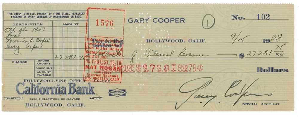 Lot #1049 Gary Cooper