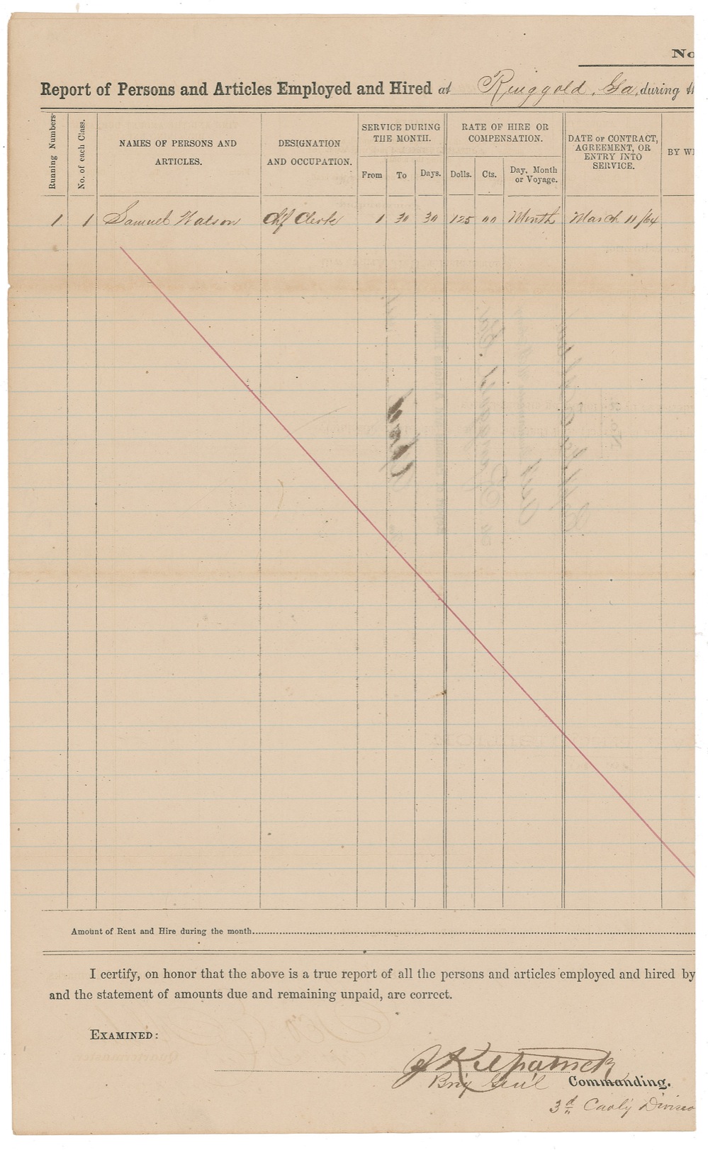 Lot #1770 Hugh Judson Kilpatrick