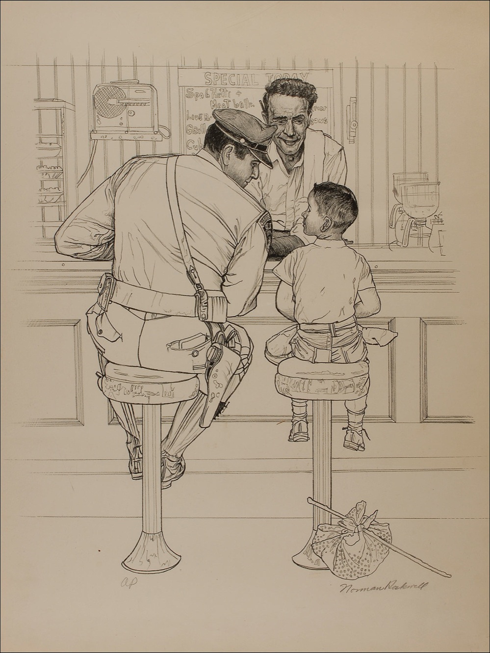 Lot #653 Norman Rockwell