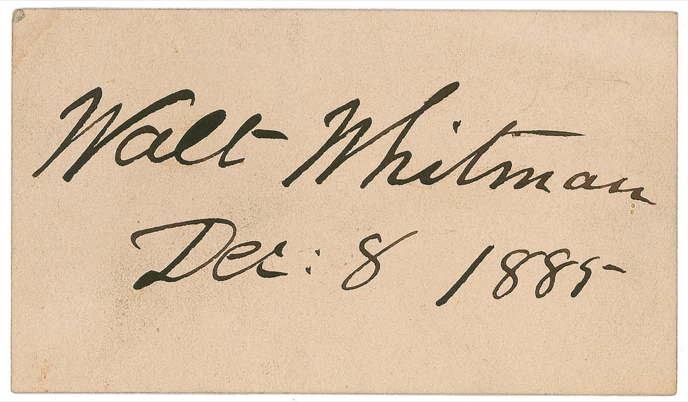 Lot #682 Walt Whitman