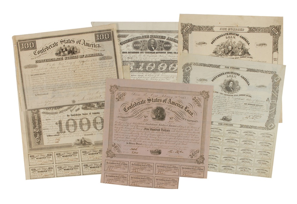 Lot #1952 Confederate Bonds