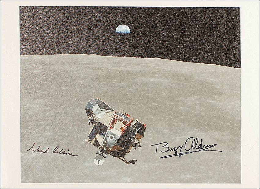 Lot #323 Buzz Aldrin and Michael Collins