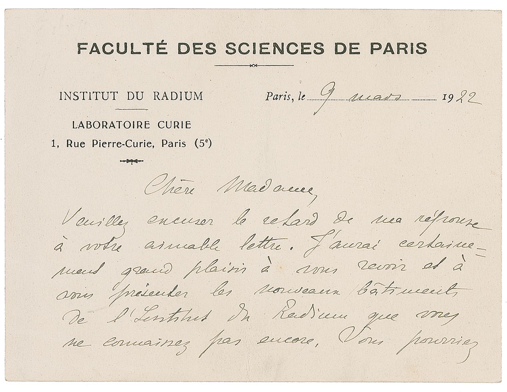 Lot #427 Marie Curie