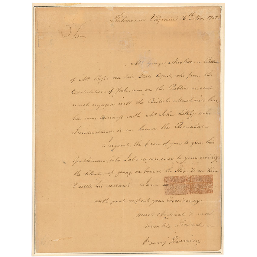 Lot #225 Declaration of Independence: Benjamin
