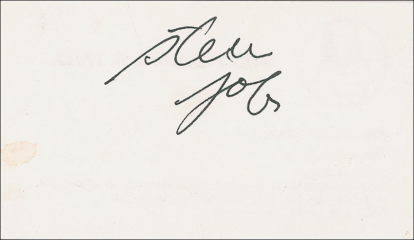 Lot #272 Steve Jobs Signature - Image 1