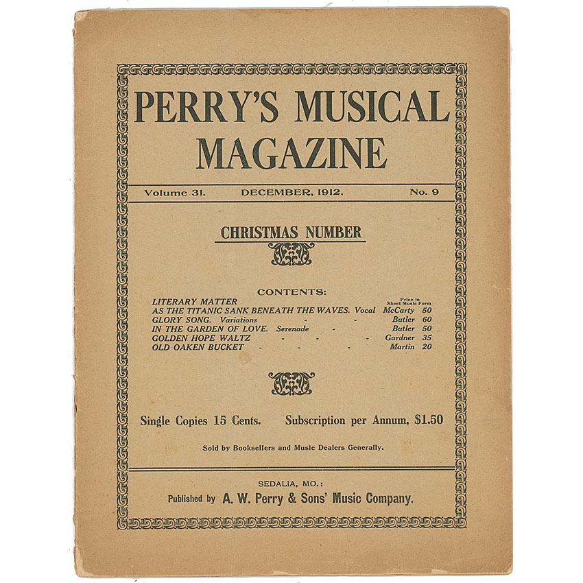 Lot #1768 Perry’s Musical Magazines